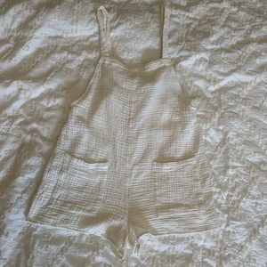 Linen Romper Beach Coverup